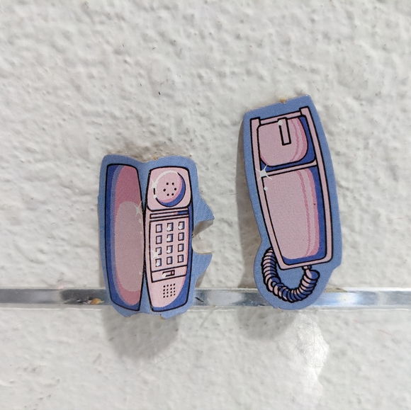 Vintage Barbie Doll Sized Phone, Cardboard - Picture 1 of 6